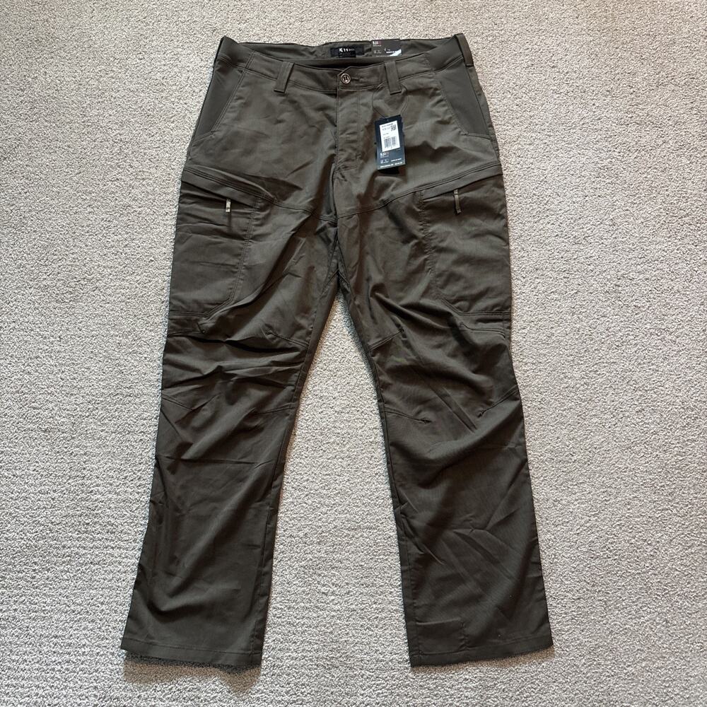 5.11 Tactical Men's Apex Flex-Tac Cargo Utility Pants 38/32 Tundra Green NWT
